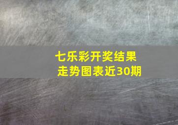 七乐彩开奖结果走势图表近30期