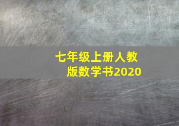 七年级上册人教版数学书2020