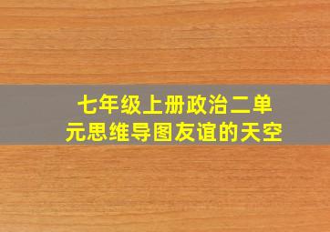 七年级上册政治二单元思维导图友谊的天空