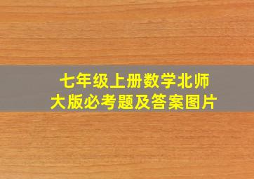 七年级上册数学北师大版必考题及答案图片