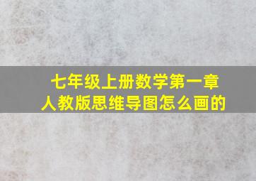 七年级上册数学第一章人教版思维导图怎么画的