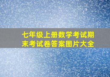 七年级上册数学考试期末考试卷答案图片大全