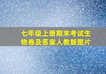 七年级上册期末考试生物卷及答案人教版图片