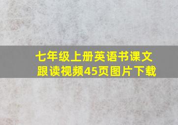 七年级上册英语书课文跟读视频45页图片下载