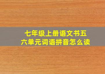 七年级上册语文书五六单元词语拼音怎么读