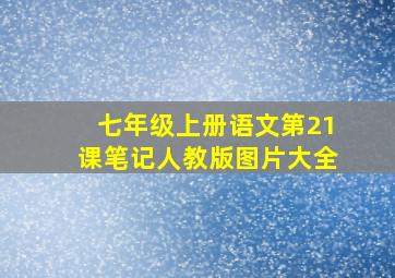 七年级上册语文第21课笔记人教版图片大全