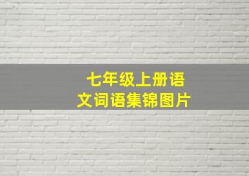 七年级上册语文词语集锦图片