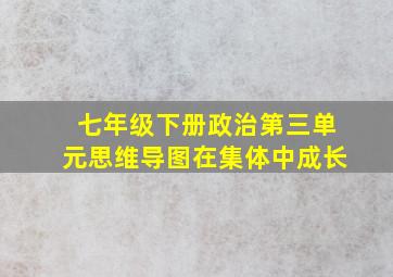 七年级下册政治第三单元思维导图在集体中成长