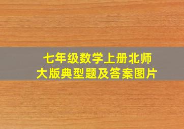 七年级数学上册北师大版典型题及答案图片