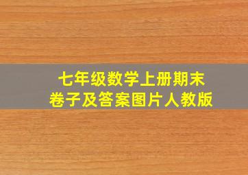 七年级数学上册期末卷子及答案图片人教版