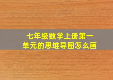 七年级数学上册第一单元的思维导图怎么画