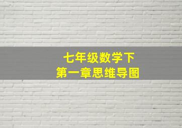 七年级数学下第一章思维导图