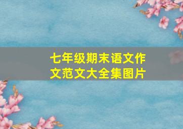 七年级期末语文作文范文大全集图片