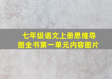 七年级语文上册思维导图全书第一单元内容图片