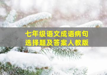 七年级语文成语病句选择题及答案人教版