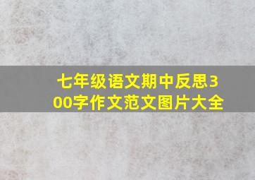 七年级语文期中反思300字作文范文图片大全