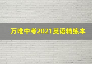 万唯中考2021英语精练本