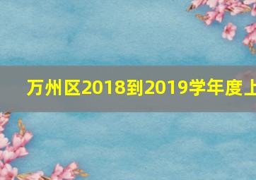 万州区2018到2019学年度上