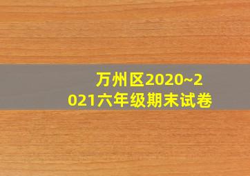 万州区2020~2021六年级期末试卷