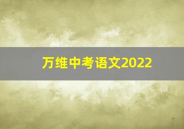 万维中考语文2022