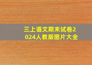 三上语文期末试卷2024人教版图片大全