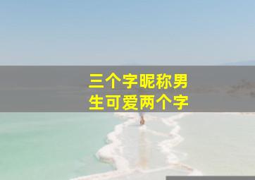 三个字昵称男生可爱两个字