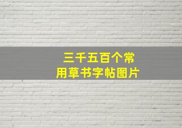 三千五百个常用草书字帖图片