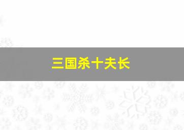 三国杀十夫长