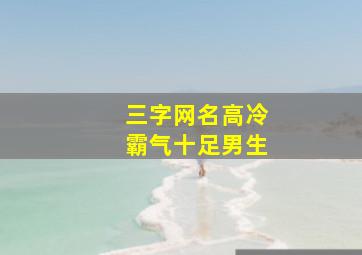 三字网名高冷霸气十足男生