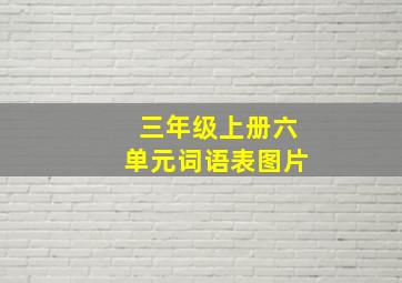 三年级上册六单元词语表图片