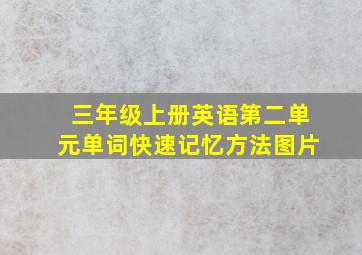 三年级上册英语第二单元单词快速记忆方法图片