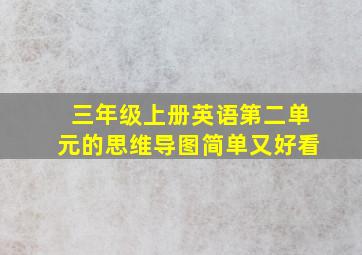 三年级上册英语第二单元的思维导图简单又好看