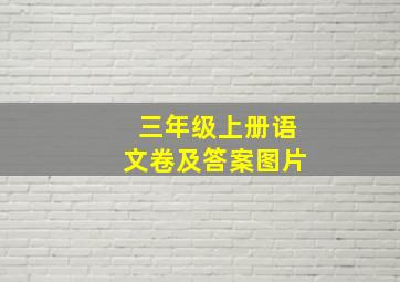 三年级上册语文卷及答案图片