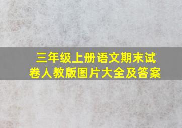 三年级上册语文期末试卷人教版图片大全及答案