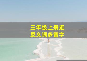 三年级上册近反义词多音字