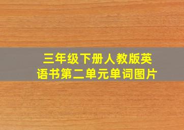 三年级下册人教版英语书第二单元单词图片