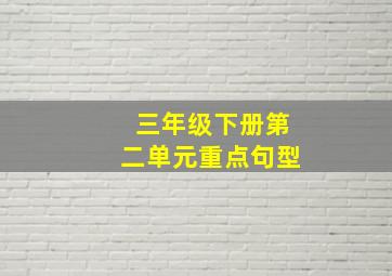 三年级下册第二单元重点句型