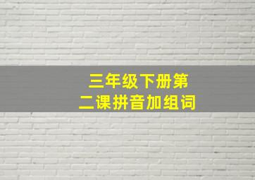 三年级下册第二课拼音加组词