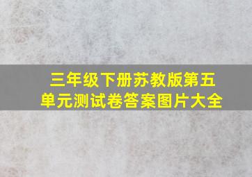 三年级下册苏教版第五单元测试卷答案图片大全