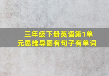 三年级下册英语第1单元思维导图有句子有单词