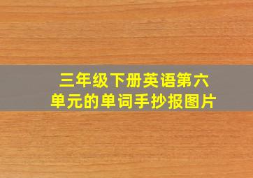 三年级下册英语第六单元的单词手抄报图片