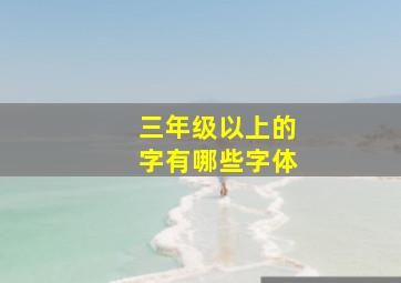 三年级以上的字有哪些字体