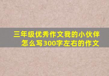 三年级优秀作文我的小伙伴怎么写300字左右的作文