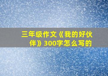 三年级作文《我的好伙伴》300字怎么写的