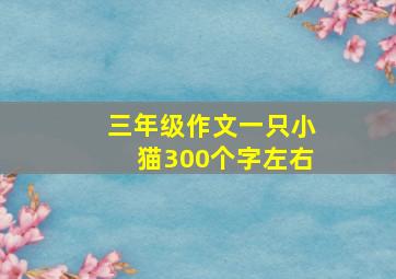 三年级作文一只小猫300个字左右