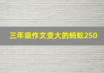 三年级作文变大的蚂蚁250