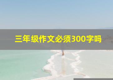 三年级作文必须300字吗