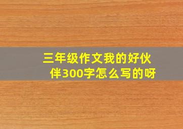 三年级作文我的好伙伴300字怎么写的呀