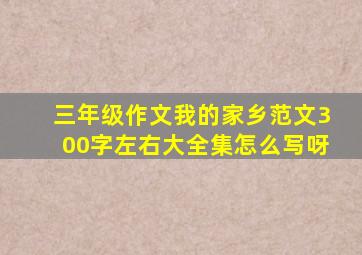 三年级作文我的家乡范文300字左右大全集怎么写呀