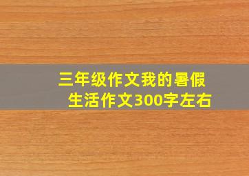 三年级作文我的暑假生活作文300字左右